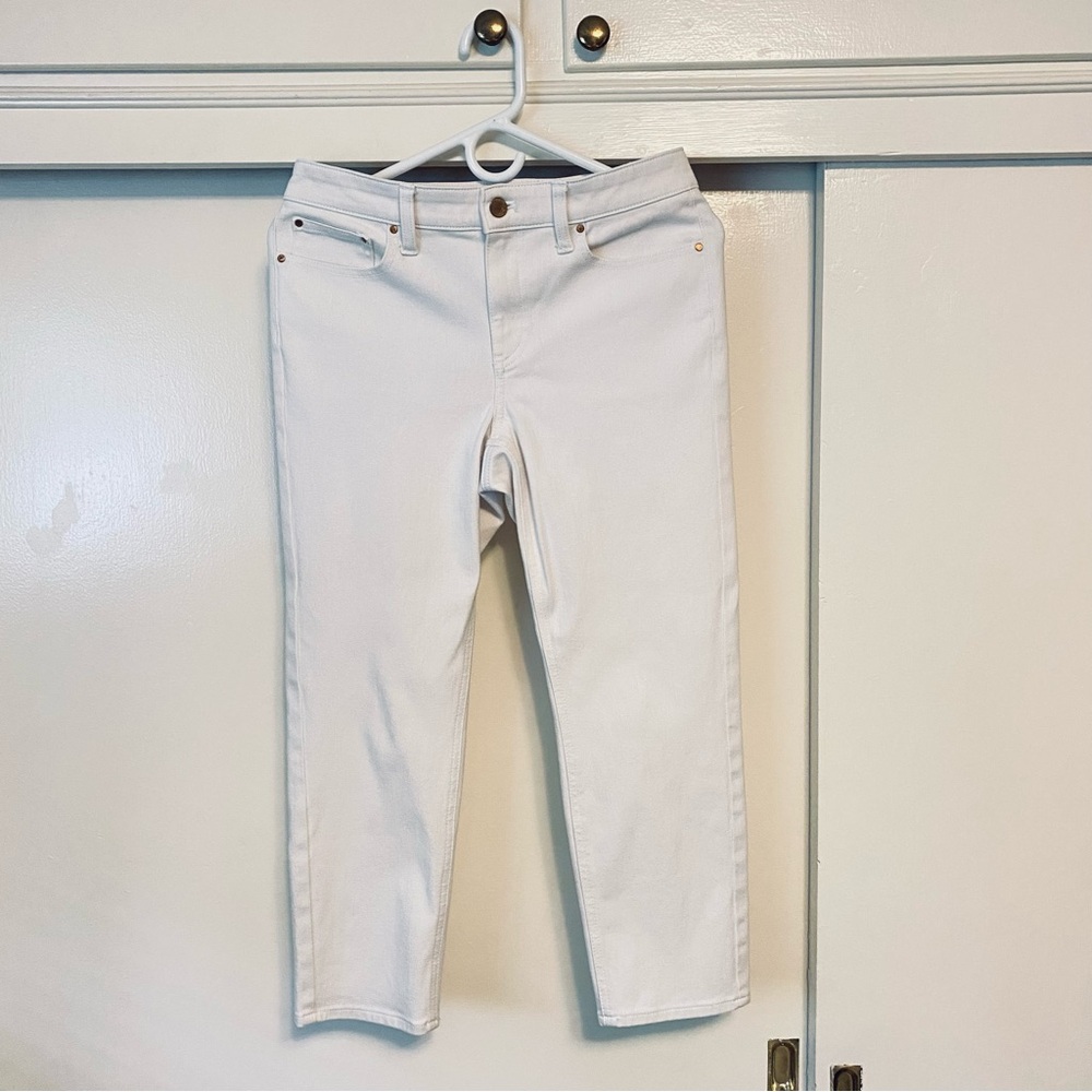 Women's Talbots White Slim Straight Ankle Jeans